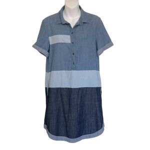 FARROW Blue Denim Shirt Dress Size Small